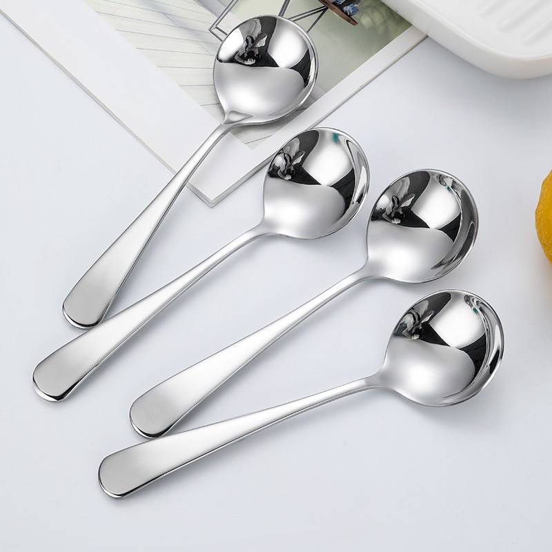 Thìa ăn cơm inox 304 đầu tròn Cao cấp M44