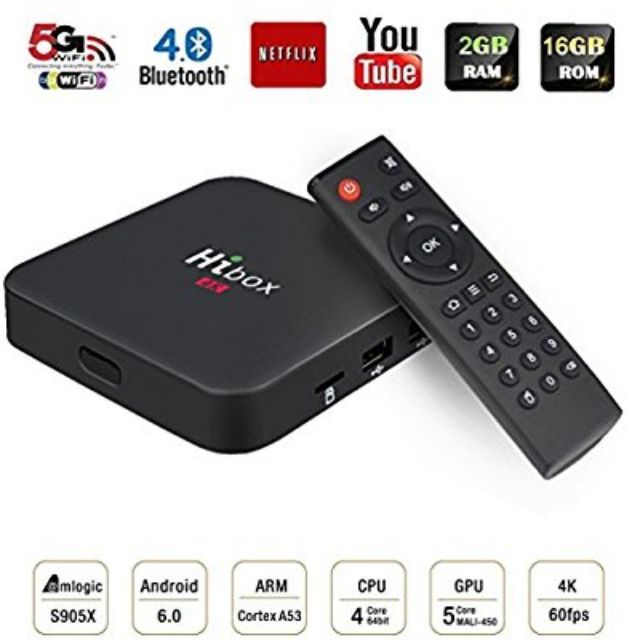 ANDROID TV BOX HIBOX RAM 2GB ROM 16GB CHIP S905X CÓ BLUETOOTH | Shopee ...