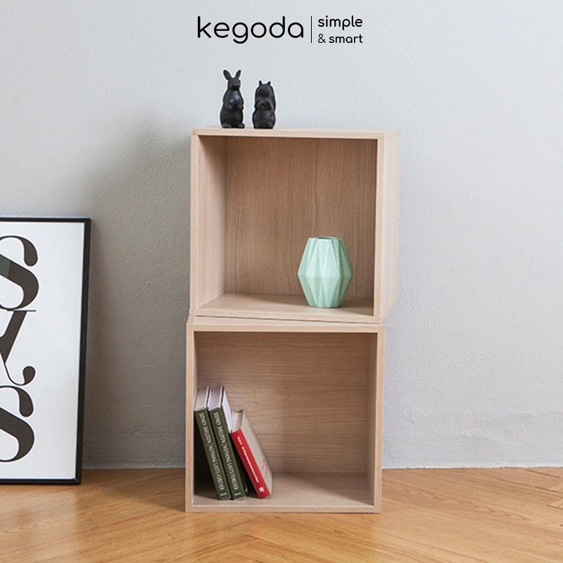 Ảnh Kệ Gỗ Hình Hộp Hình Vuông Dài 34cm, Rộng 24cm Và Cao 34cm Thương Hiệu KEGODA KGD29 2