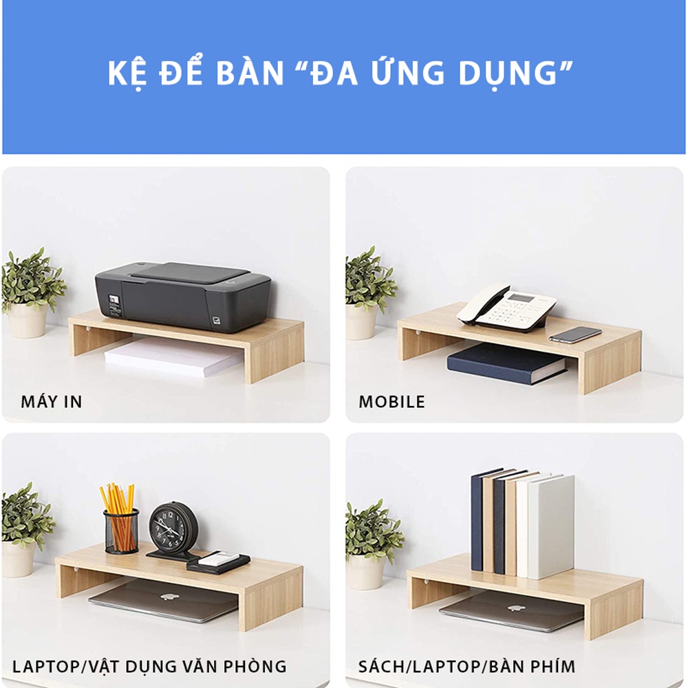 Mô tả Kệ Màn Hình Để Bàn Làm Việc Đơn Giản SIB Decor KDB23 - 3