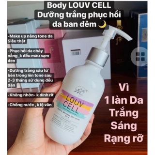 Kem dưỡng trắng da body Louv Cell Crystal Whitening Body Lotion 120ml 250ml