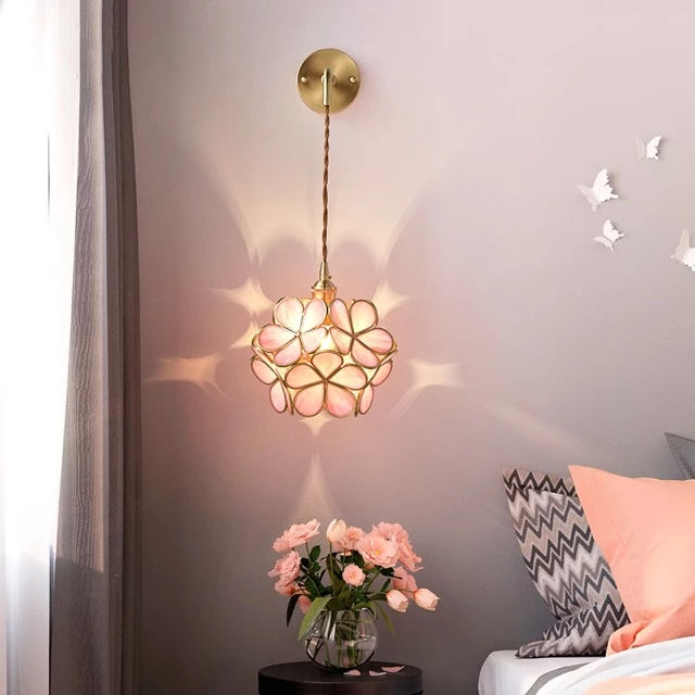 Đèn thả hoa chất liệu đồng nguyên chất D20 (Ảnh thật 100%)