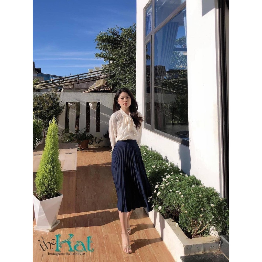 Váy Xếp Ly tròn The Kat House, vải Tuyết Hàn đủ màu, đủ size, ít nhăn, phối đồ cực đẹp