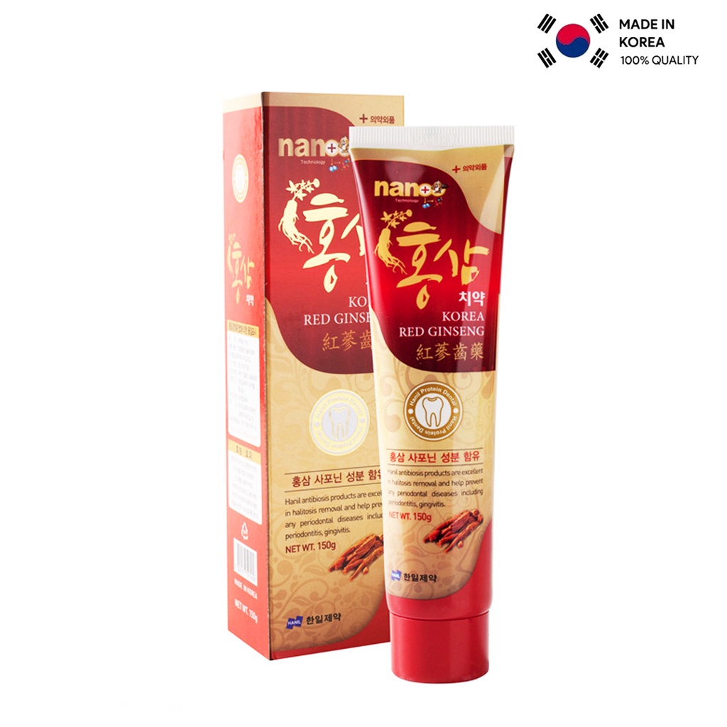 KEM ĐÁNH RĂNG HỒNG SÂM KOREA RED GINSENG NANO TOOTHPASTE HÀN QUỐC 150 ...