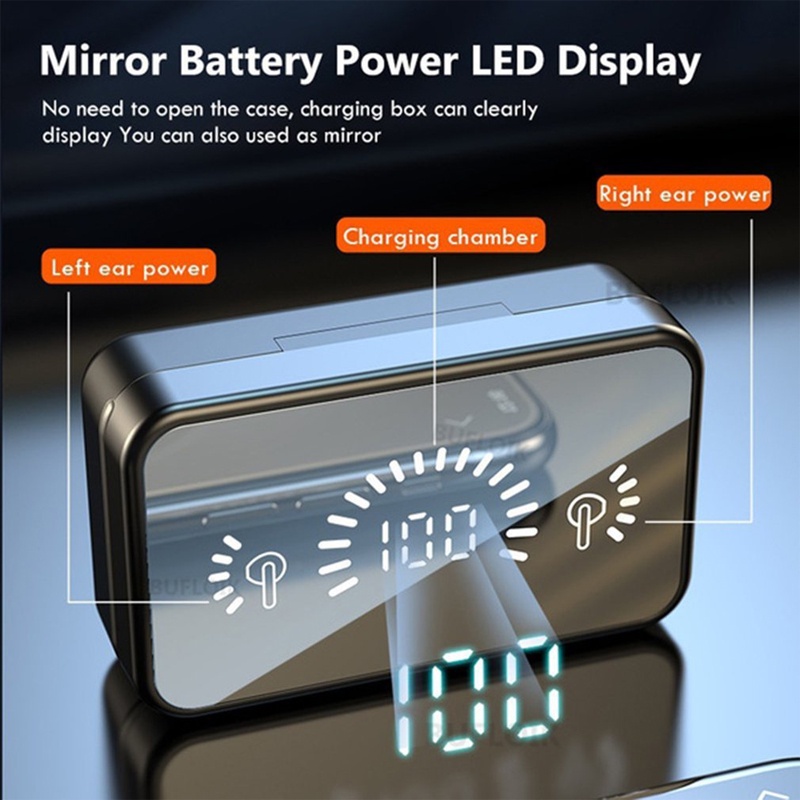 Ảnh Tai nghe nhét tai Vitog mini S20 Bluetooth 5.2 không dây thể thao phối mặt gương với 3D Touch LED chống thấm nước 2