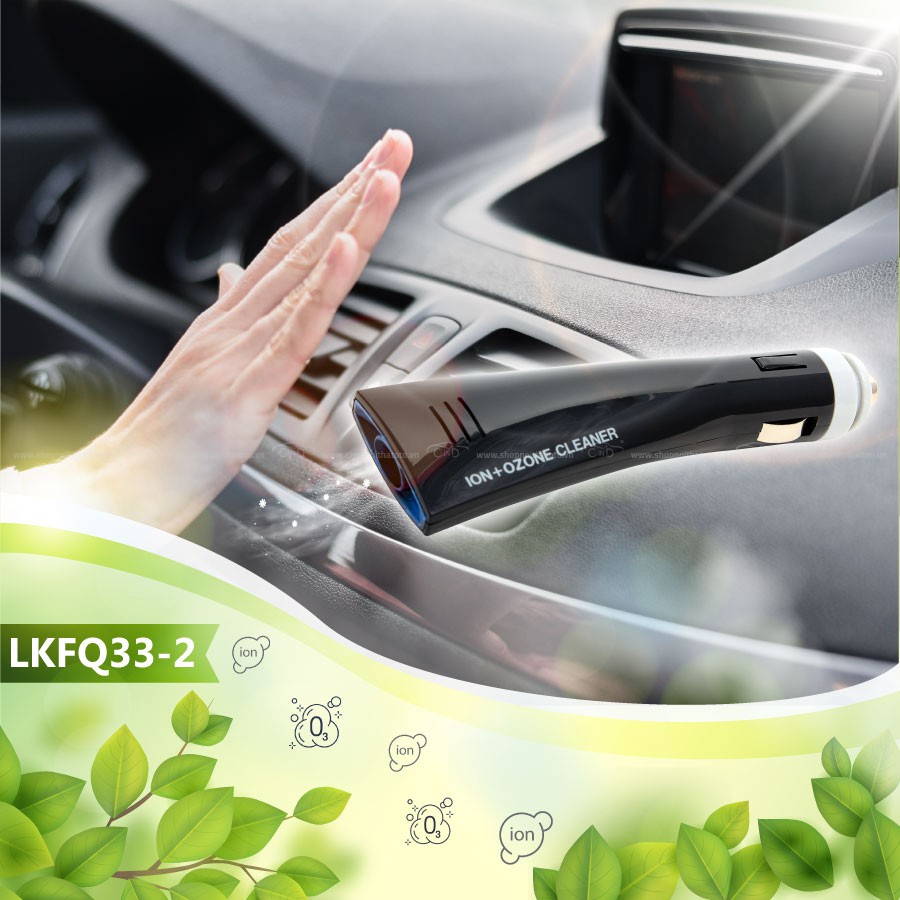 Máy Lọc Không Khí Khử Mùi Ô Tô AIRQ Q332 Màu Đen