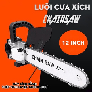 [ LOẠI XỊN ] Lưỡi cưa xích gắn máy mài - Bộ chuyển đổi máy mài thành máy cưa - Cắt gỗ - Cắt cành - Có bình dầu tự động