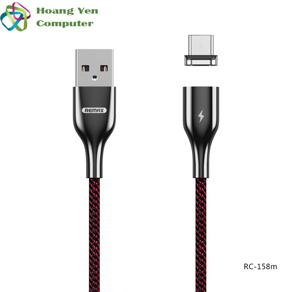 Cáp Sạc Nhanh MICRO USB Remax RC-158M Đầu Nam Châm Hít Dài 1M Cho Android - BH 6 Tháng - Hoàng Yến Computer