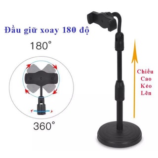 Giá đỡ điện thoại Microphone Stands, kẹp chống lưng 360 ,đế chân tròn để bàn, gia do tiện lợi đa năng GD508-GiaDT-NC