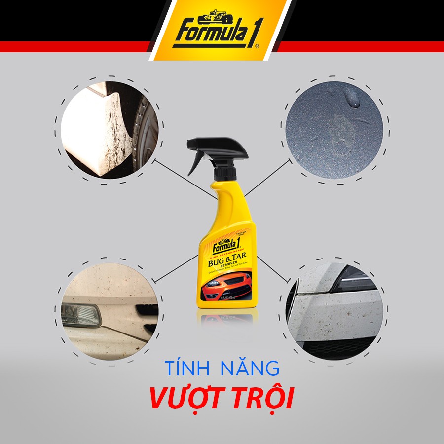 Bảo Dưỡng & Làm Sạch Vết Bẩn Vết Ố Cứng Đầu Dạng Xịt FORMULA 1 615867 473ml Phù Hợp Cho Nhiều Dòng Xe Ô Tô