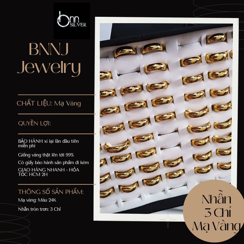 Nhẫn 1 chỉ 2 chỉ 5 chỉ mạ vàng 24k đủ size lớn nhỏ to bự đều có