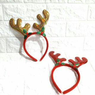 Bờm noel sừng tuần lộc có 2 màu cho bé