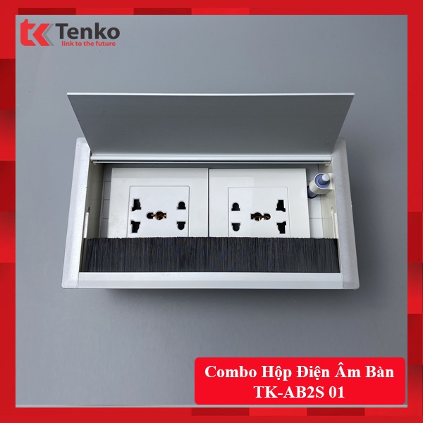 Hộp Điện Âm Bàn Họp 2 Ổ Đa Năng - Box Nhôm Nguyên Khối Tenko TK-AB2S-01 ...