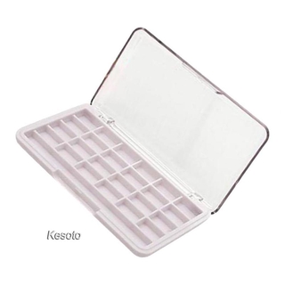 24 Lưới Trống DIY Trang Điểm Bảng Phấn Mắt Hộp Pallet [Nắp Trong Suốt Blusher Son Môi Pressed Powder Bronzer Hộp Đựng Hộp Đựng Có Khe Cắm Bàn Chải