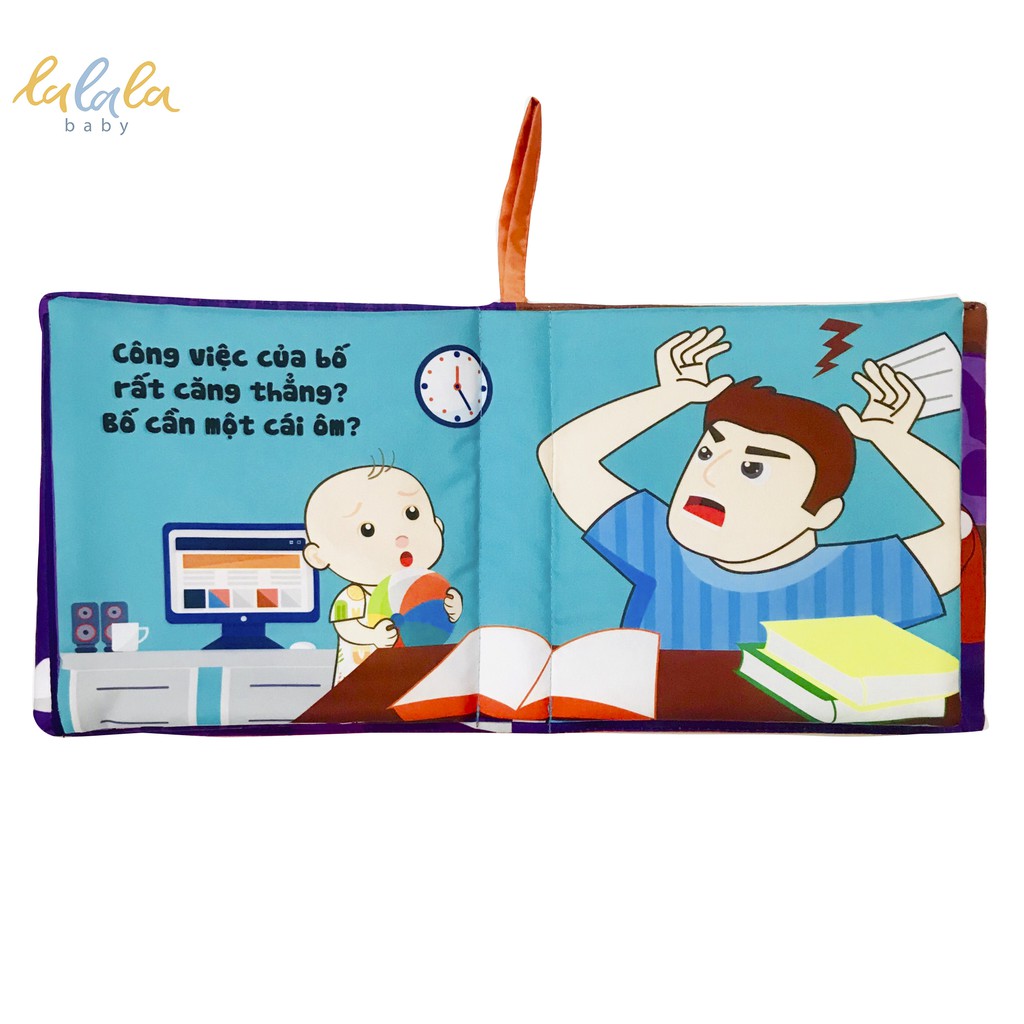 Bộ 2 sách vải Lalala Baby Đồ chơi cho bé sơ sinh Giáo dục cảm xúc: Bé cảm thấy thế nào và Cái ôm diệu kỳ