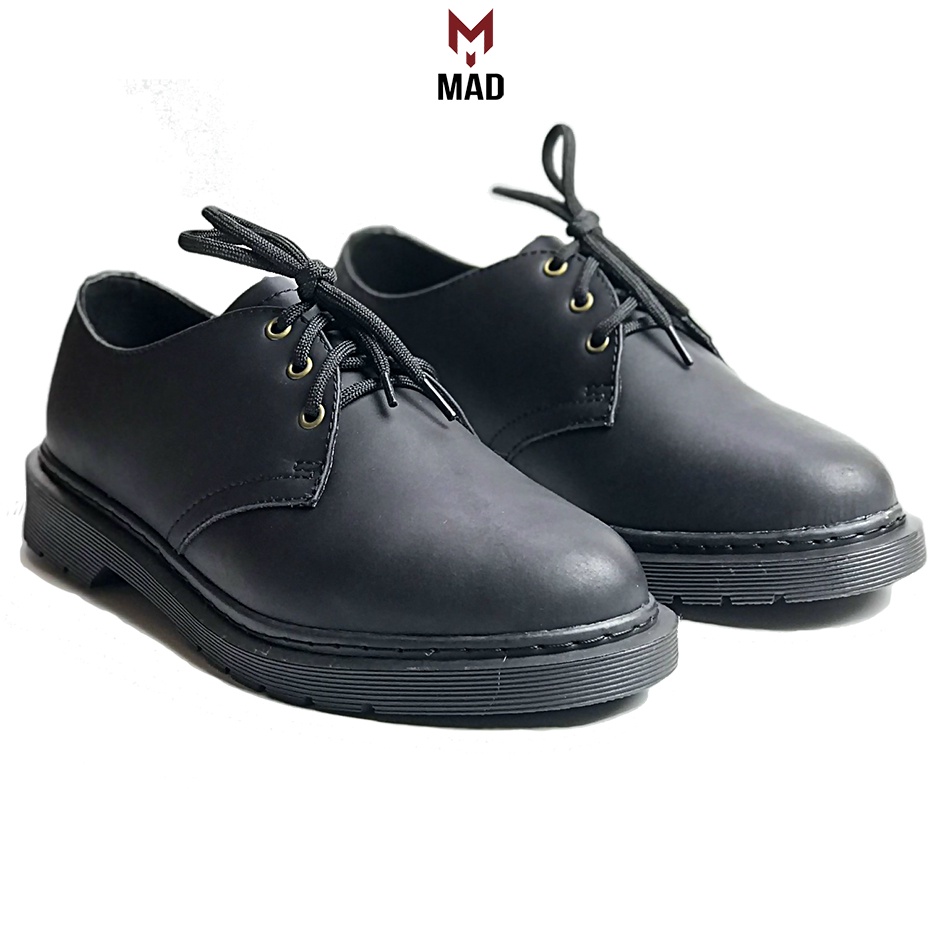 Giày tây nam Derby Dr Martens 1461 MAD Shoes wax Crazy Horse full Black da bò cao cấp giá rẻ nhất tại hà nội