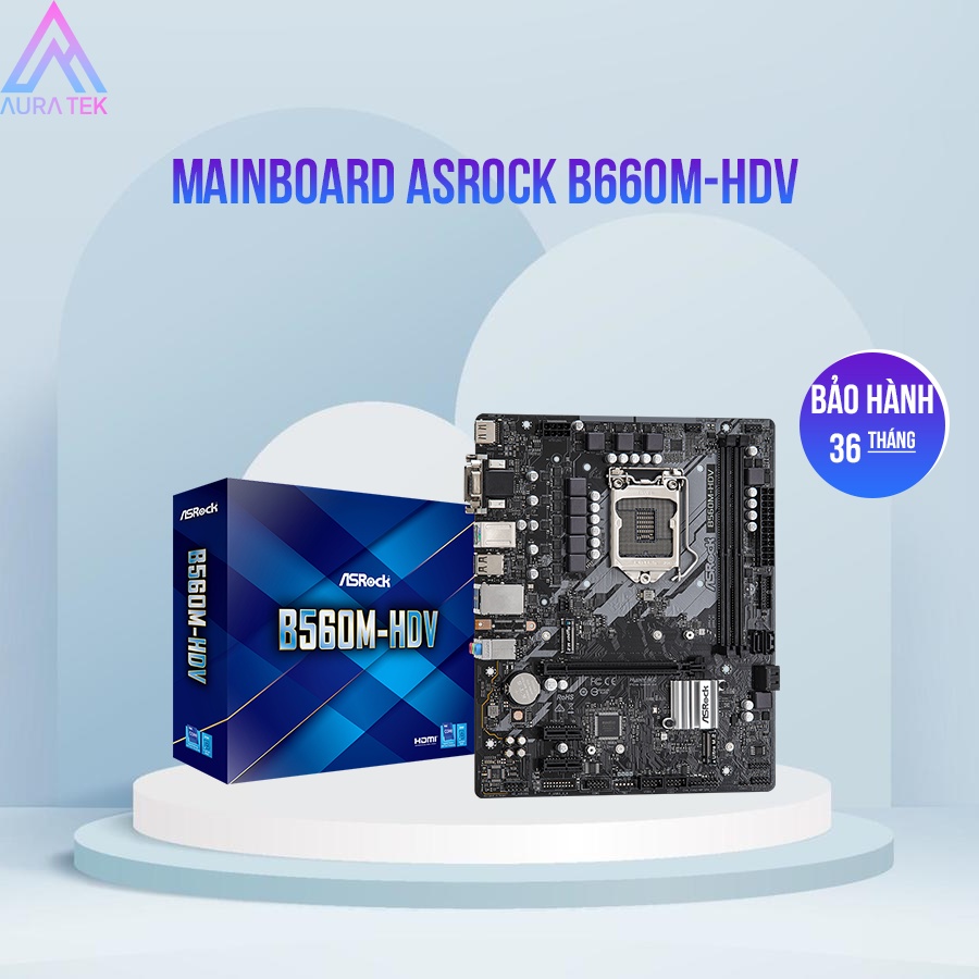 Mainboard ASROCK B660MHDV (Intel B660, Socket 1700, MATX, 2 khe RAM