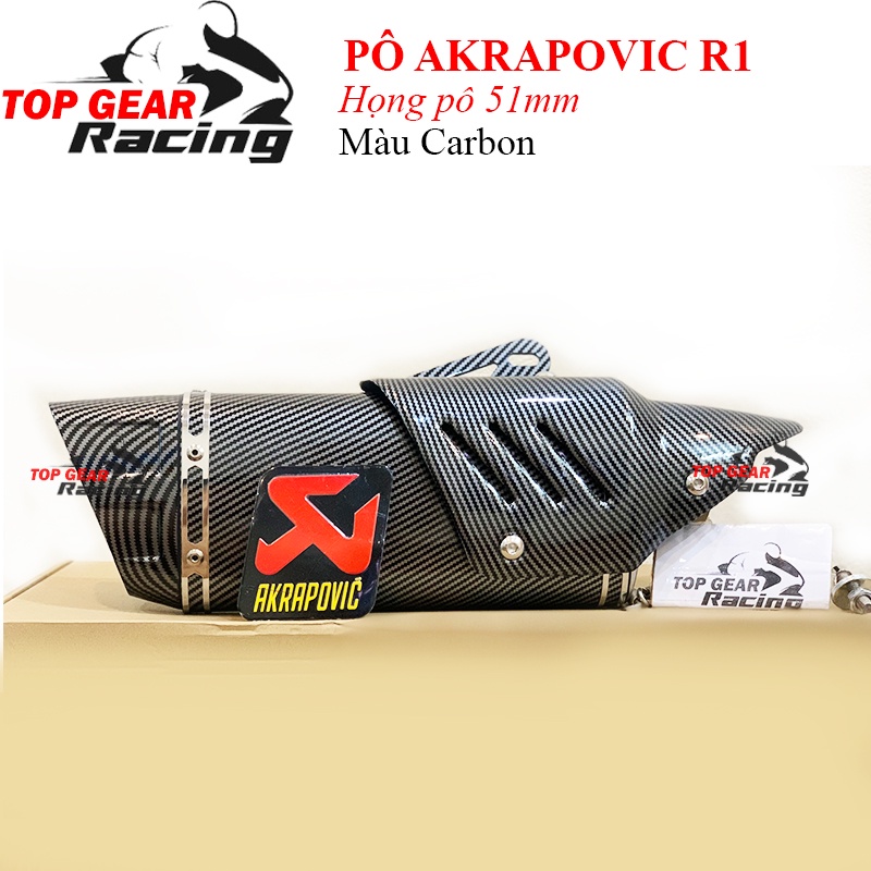 Pô Akrapovic R1 full Carbon - Cổ đi kèm tùy xe | Shopee Việt Nam