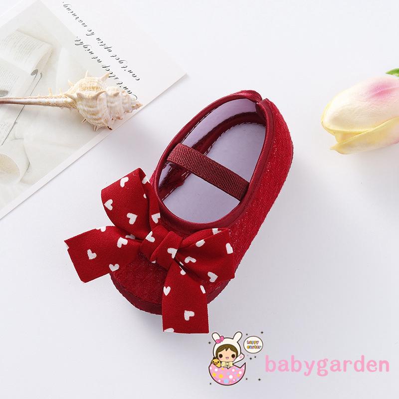 Giày Đế Mềm Thắt Nơ Chống Trượt Cho Bé Gái