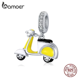 BAMOER Mặt Trang Sức BạC 925 Hình Xe Đạp Độc Đáo BSC136