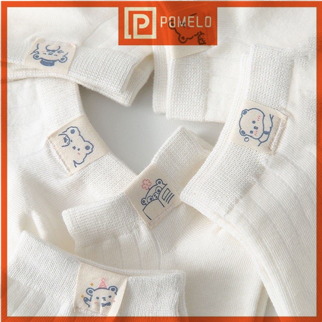 Vớ Cotton Mỏng Màu Trắng Miệng Nông Kiểu Nhật Bản Dễ Thương Cho Bé Gái 2