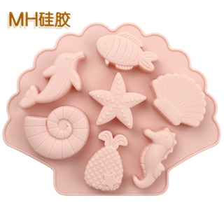 Khuôn Silicon 3D Làm Ốc Sao Biển 3D Sáng Tạo Trong Resin, Thực Phẩm