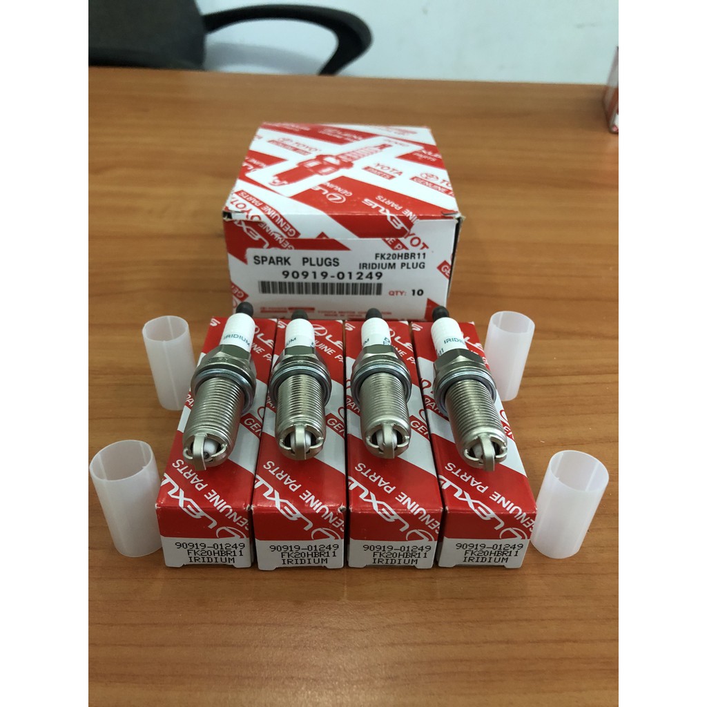Bộ 4 Bugi 3 chấu Toyota xe INNOVA FORTUNER chân bạch kim 90919-01249 ...