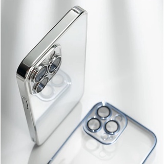 (Glimer)Ốp lưng trong cứng không ố viền màu bảo vệ camera cho ip 15/14/13/12/pro/promax