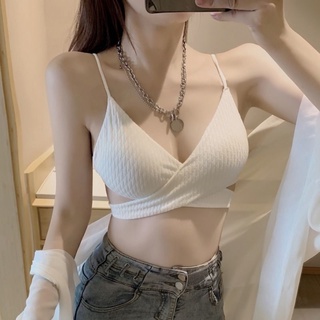Phong Cách Mới Rỗng Đẹp Lưng Quần Lót Nữ Sinh Viên Đeo Chéo Ngực Quấn Không Dây Áo Ngực Mùa Hè Mỏng Ống Top