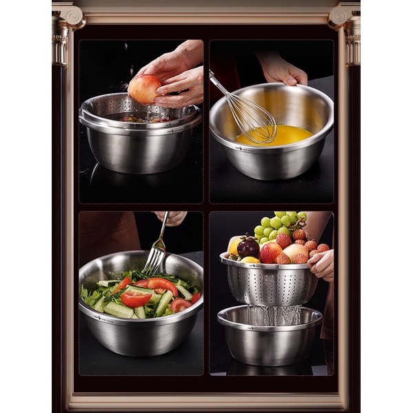 Thau inox 304 SSGP lọai mờ cao cấp đồ dùng nhà bếp