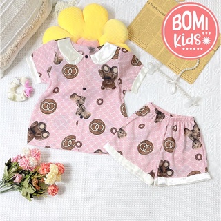 [ 10KG - 32KG ] Đồ Bộ Bé Gái Pijama lụa Mango mềm mịn cho bé gái_BM10