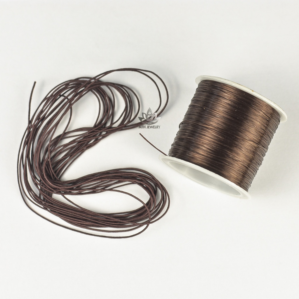 Ảnh Dây Thun Chỉ MTH JEWELRY Co Giãn Chuyên Xỏ Vòng Tay Có Độ Co Giãn Cao - Duy Nhất Màu NÂU | Mộc Trầm Hương 1