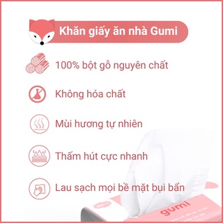 thùng 30 gói giấy ăn cao cấp Gumi 3 lớp / 4 lớp mềm mịn, tiện lợi cho gia đình