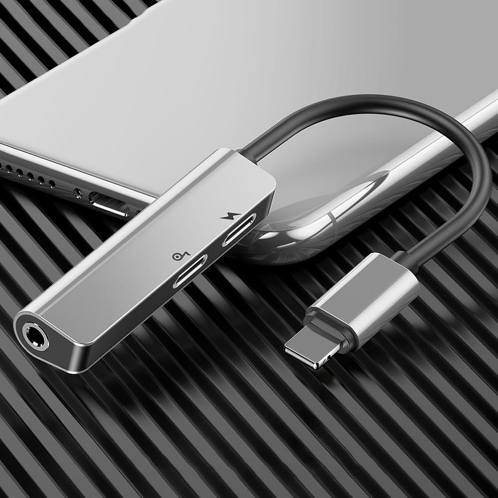 Ảnh Bộ chuyển cổng ip sang Dual ip + Audio AUX 3.5mm Baseus L52 cho iP, hỗ trợ đàm thoại 1