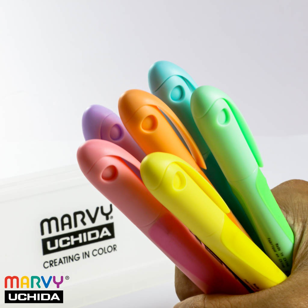 Ảnh Bút dạ quang Marvy Uchida 8000 màu pastel 1