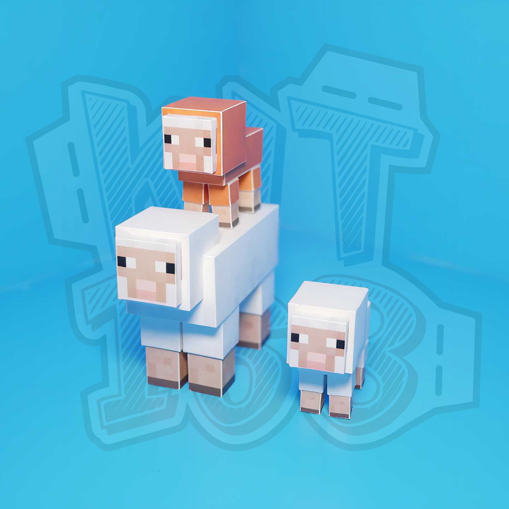 Mô hình giấy Baby sheep – Minecraft | Shopee Việt Nam