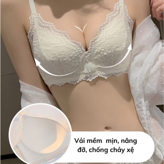 Áo ngực nữ ren không gọng mềm mại thoáng mát, Áo lót nữ sexy quyến rũ gợi cảm DEVARI A2004