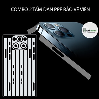 Combo 2 Bộ Dán Viền PPF trong suốt dành Cho 16 pro max ,15 pro max , 14 pro max , 13 pro max , 12 pro max -FukiShop