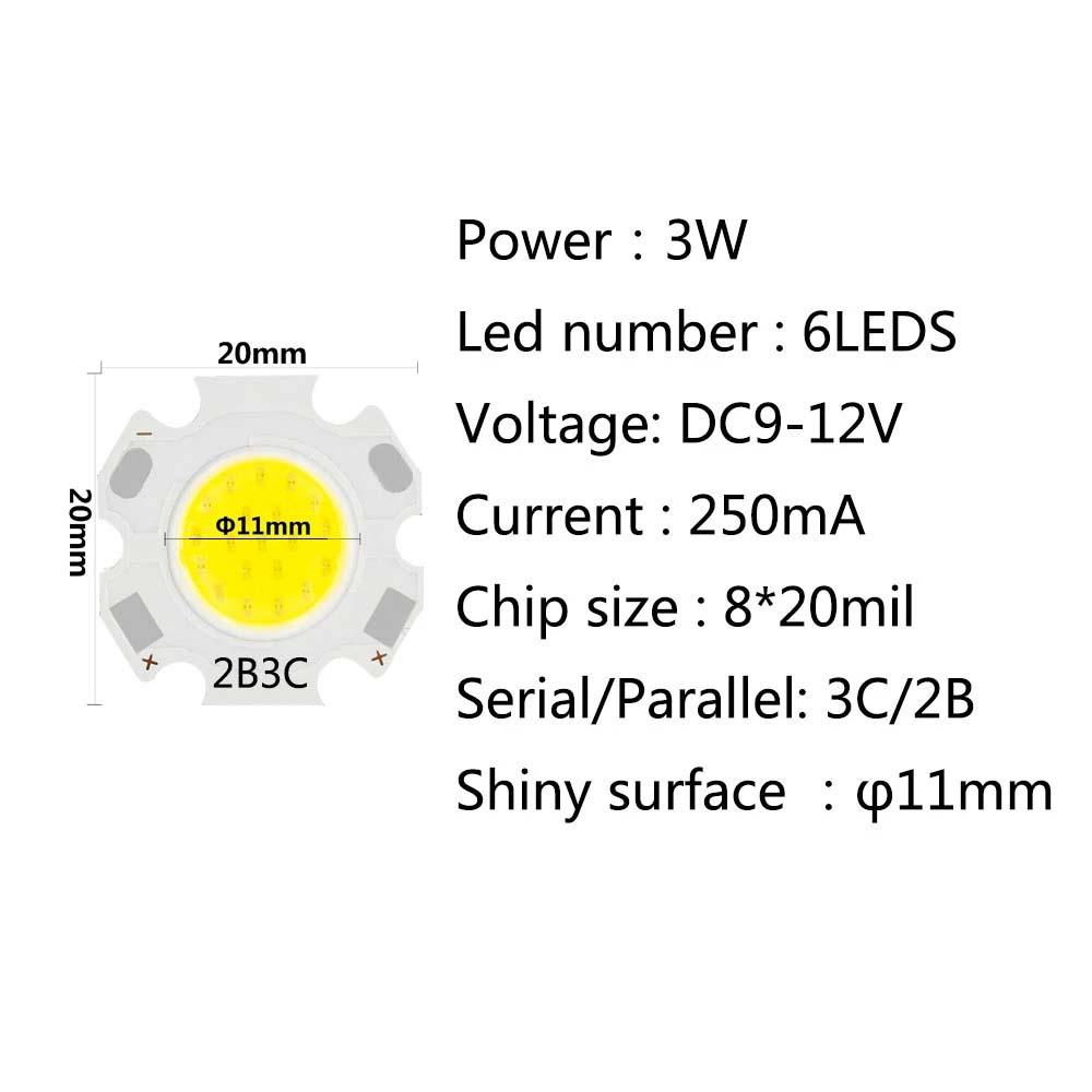 Đèn Nguồn LED DELMER 300mA Đèn Công Suất Cao 3W 5W 7W 10W Đèn Pin Xuống Đèn LED COB Chip