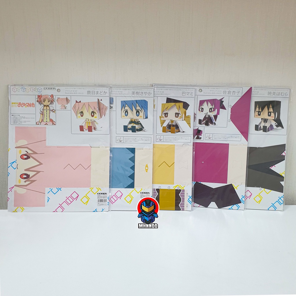 Bộ mô hình 5 tờ giấy ráp Papercraft graphig Puella Magi Madoka Magica ...