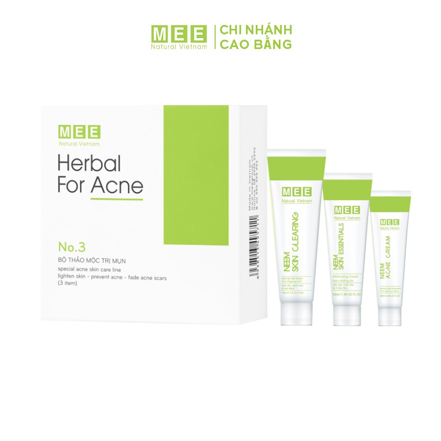 Bộ sản phẩm giảm dầu, giảm mụn ngừa thâm hiệu quả sau 12h MEE NATURAL ...