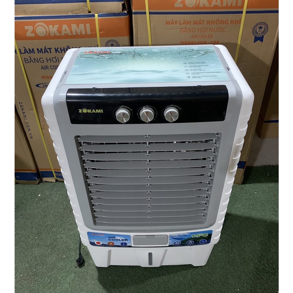 Giảm sâu 50% Quạt điều hòa hơi nước Zokami M888 70L diện tích làm mát 80m2 tiện lợi cho mọi gia đình