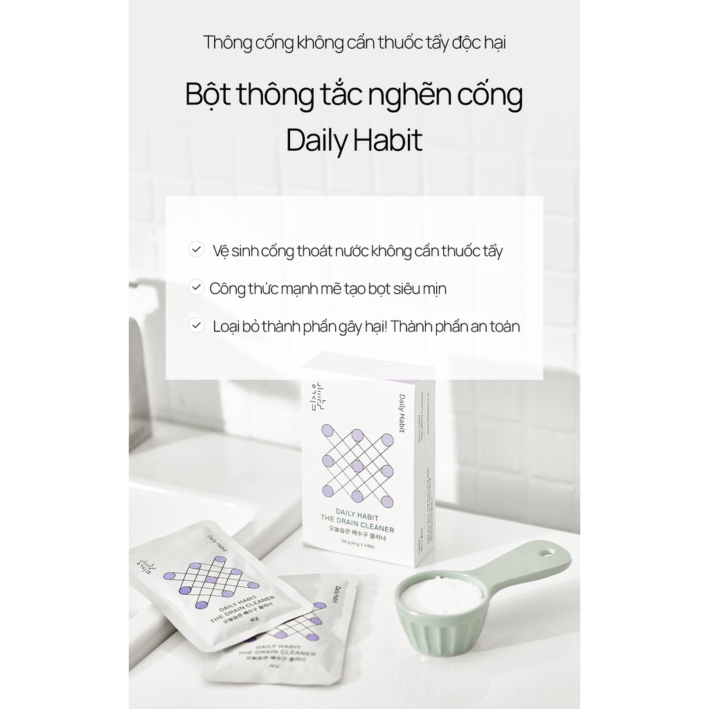 Daily Habit - Review Bột thông tắc nghẽn cống 