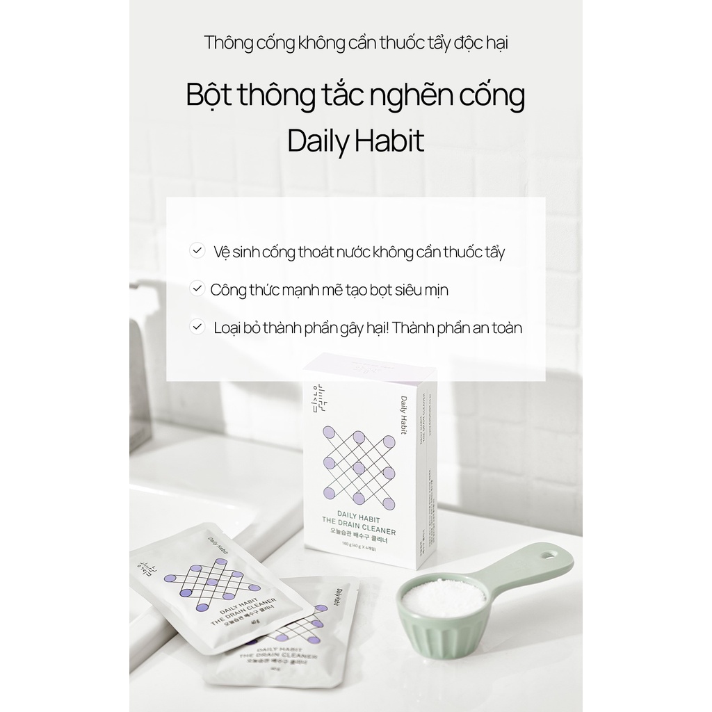 Daily Habit - Review Bột thông tắc nghẽn cống 