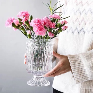(Loại 1- Xịn nhất) Bình hoa thủy tinh dạng ly lớn De'cor 90, lọ hoa thủy tinh cao cấp sang trọng