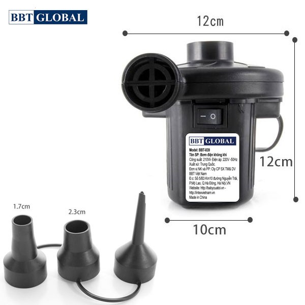 Ảnh Bơm điện 2 chiều công nghệ mới BBT GLOBAL 839 3