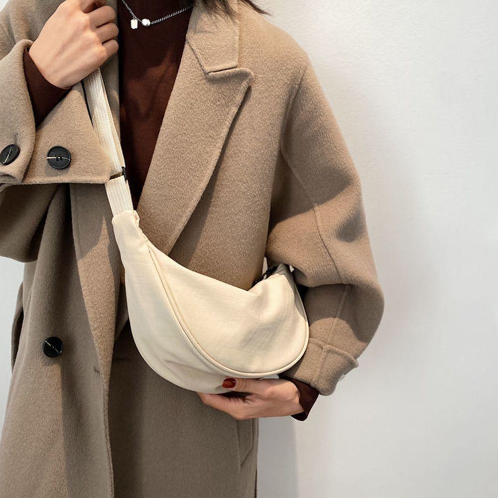 [Vận chuyển nhanh] Túi đeo vai SIMPLEAID Túi đeo nách Nylon Hobos thông thường màu cam
