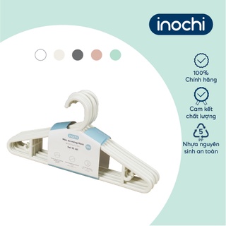 Móc áo mỏng Inochi - Hara 184( set 10 chiếc) màu Trắng/Xanh/Ghi/Hồng