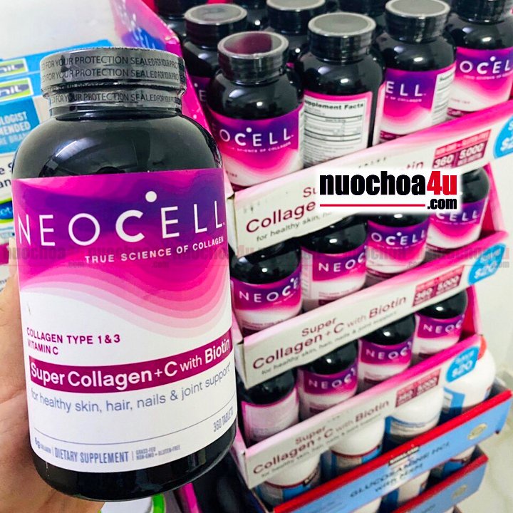 Viên uống bổ sung Collagen NeoCell Super Collagen +C và Biotin (360 ...