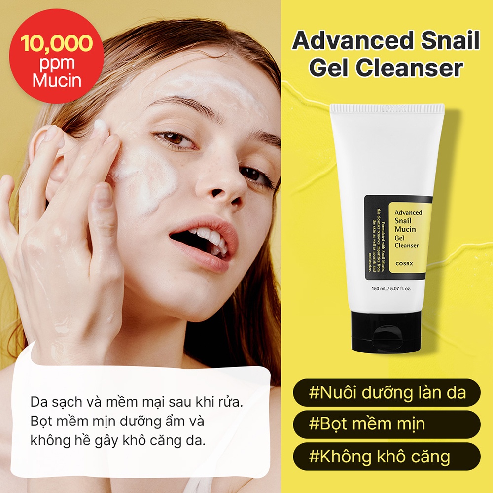 Ảnh Sữa rửa mặt COSRX 150ml dạng gel chiết xuất ốc sên 1